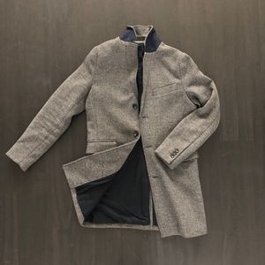 Gray/Navy Blue Top Coat